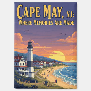 Vintage Cape May New Jersey Travel Magnet