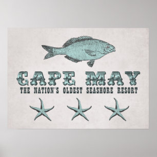 Vintage Cape May Seashore Resort Poster