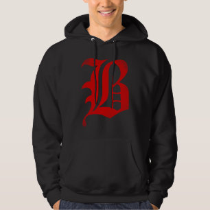 Vintage Capital letter B red blood piru gangster b Hoodie