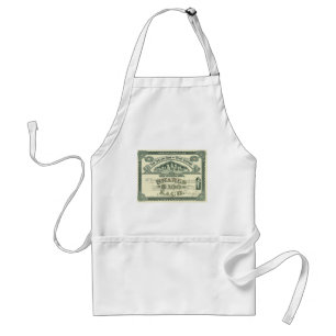 Vintage Capital Stock Certificate Business Finance Standard Apron