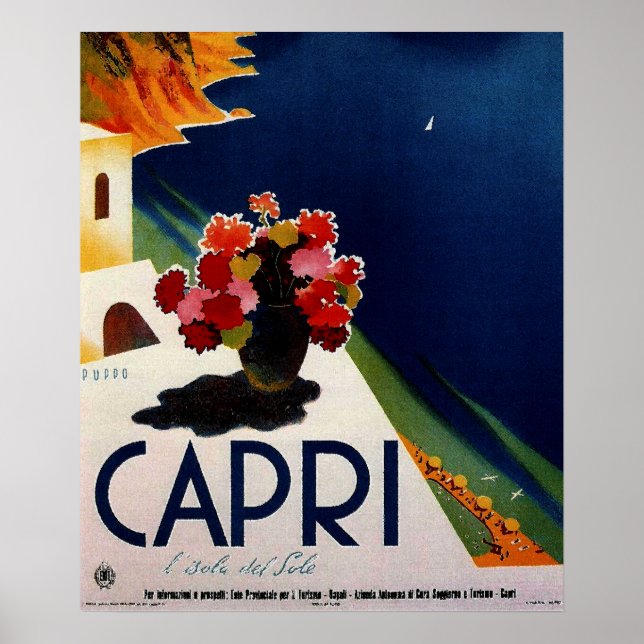 Vintage Capri French Travel Poster (Front)
