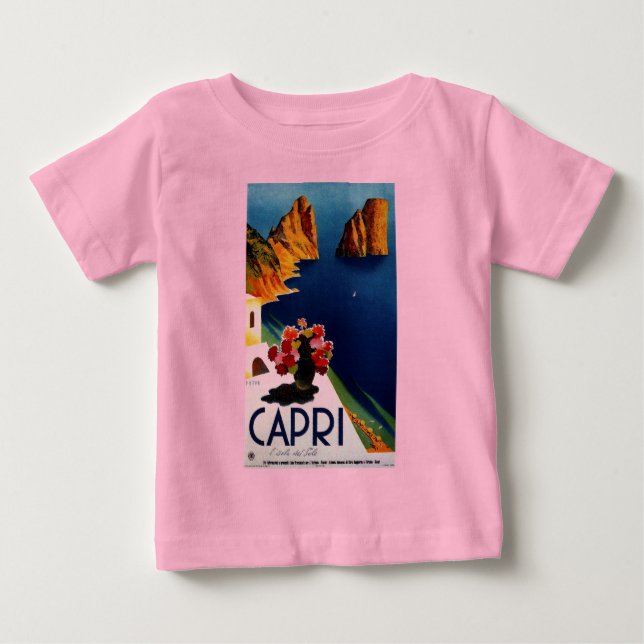 Vintage Capri Italy Travel Baby T-Shirt (Front)