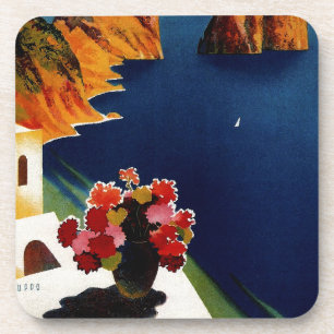 Vintage Capri Italy Travel Coaster