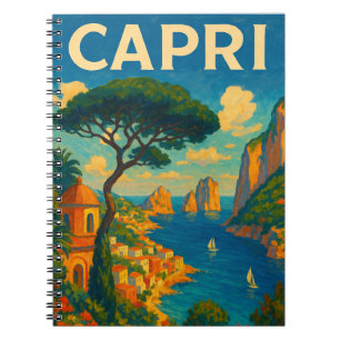 Vintage Capri Italy Travel Notebook