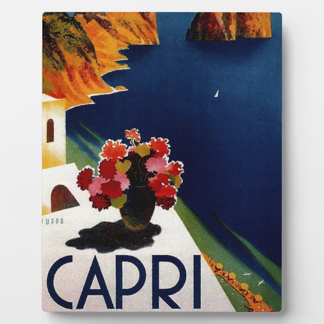 Vintage Capri Italy Travel Plaque (Front)