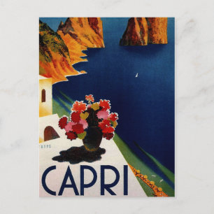 Vintage Capri Italy Travel Postcard