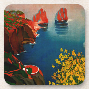 Vintage Capri L'Isola del Sole Italy Coaster