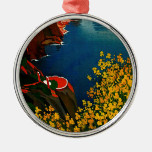Vintage Capri L'Isola del Sole Italy Metal Tree Decoration