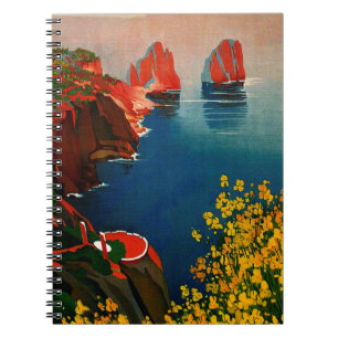 Vintage Capri L'Isola del Sole Italy Spiral Notebook