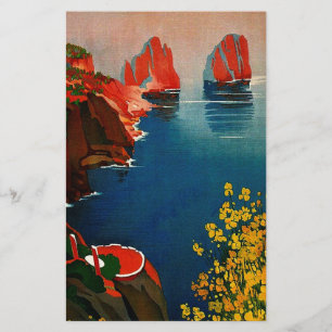 Vintage Capri L'Isola del Sole Italy Stationery