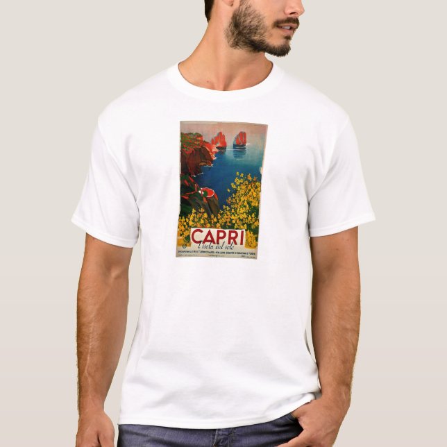 Vintage Capri L'Isola del Sole Italy T-Shirt (Front)