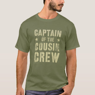 Vintage CAPTAIN OF THE COUSIN CREW Funny Grandma G T-Shirt