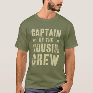 Vintage CAPTAIN OF THE COUSIN CREW Funny Grandma G T-Shirt