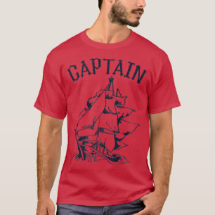 Vintage Captain Ship Boating Sailing Yachting Mari T-Shirt