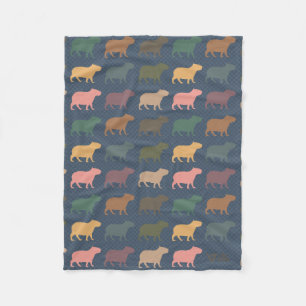 Vintage Capybara Blanket Capybara Lover Blanket