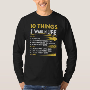 Vintage Car 10 Things I Want In My Life Cars More T-Shirt