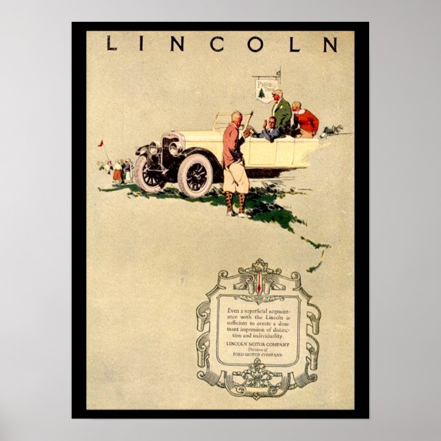 Vintage Car 1920's Poster (Front)
