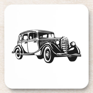 Vintage Car 1930s Cork Coasters