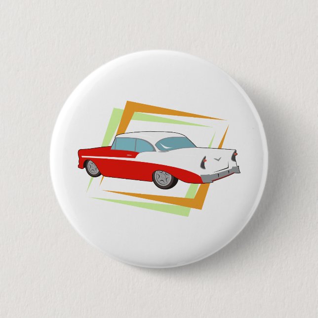 Vintage Car 6 Cm Round Badge (Front)