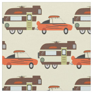 Vintage Car and Camper Thunder_Cove Fabric