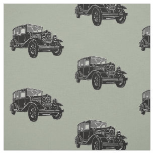 Vintage Car Art Fabric