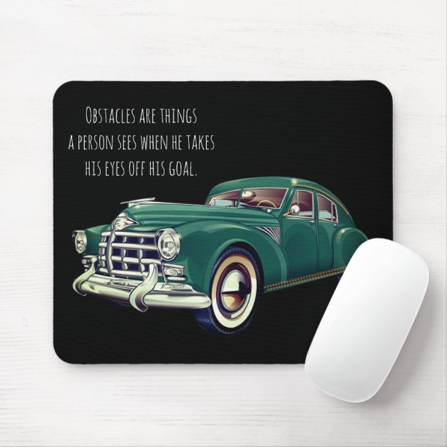 Vintage Car Best Quote Personalised Name Mouse Pad (With Mouse)