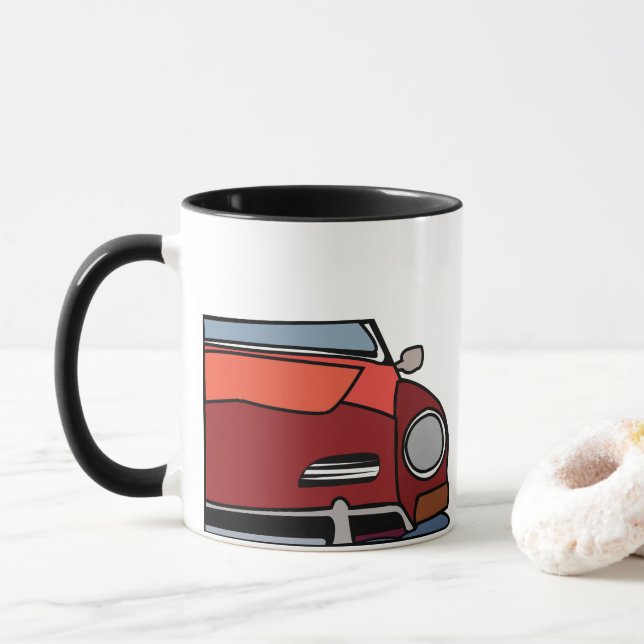 Vintage Car Birthday Mug (With Donut)