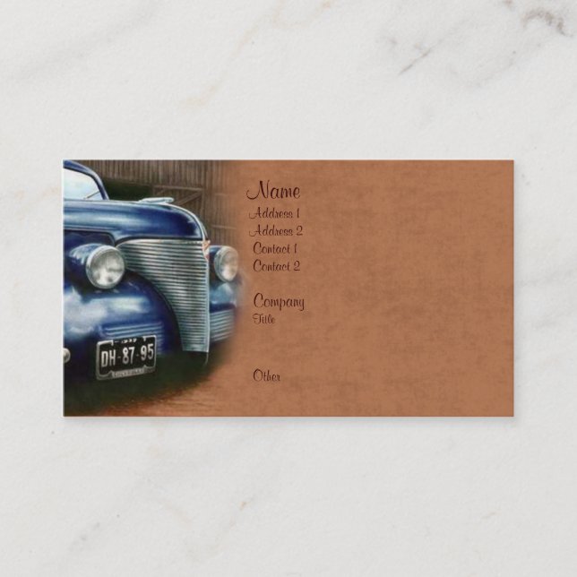 Vintage Car Business Card (Front)