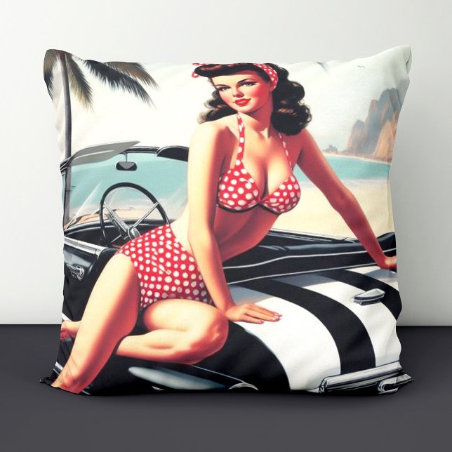 Vintage Car Classic Pin Up Cushion (Creator Uploaded)