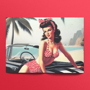 Vintage Car Classic Pin Up Tissue Paper