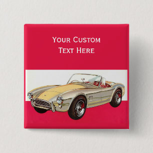 Vintage car custom button