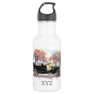 Vintage car custom monogram 532 ml water bottle