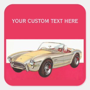 Vintage car custom stickers