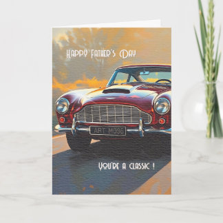 Vintage Car Father's Day Card