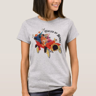 Vintage Car Fueled By Books Book Lover  T-Shirt