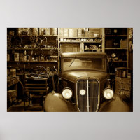 Vintage Car Garage and Repair Shop