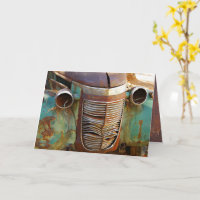 Vintage Car Grille Card