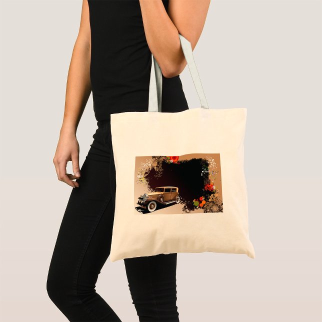 Vintage Car Grunge Tote Bag (Creator Uploaded)