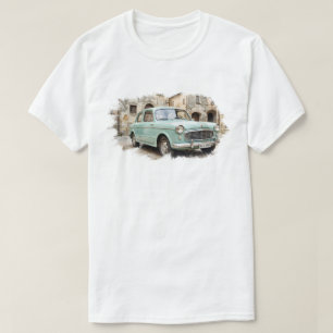 Vintage Car in Rustic Setting T-Shirt