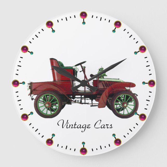 VINTAGE CAR LARGE CLOCK (Front)