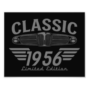 Vintage Car Lover 1956 Made in 1956 70th Birthday Photo Print
