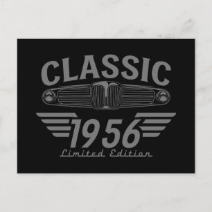 Vintage Car Lover 1956 Made in 1956 70th Birthday  Postcard