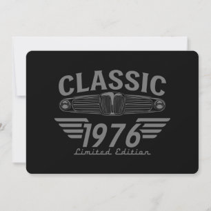 Vintage Car Lover 1976 Made in 1976 50th Birthday  Invitation