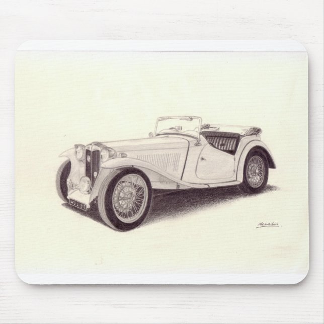 Vintage Car: MG TC Mouse Pad (Front)