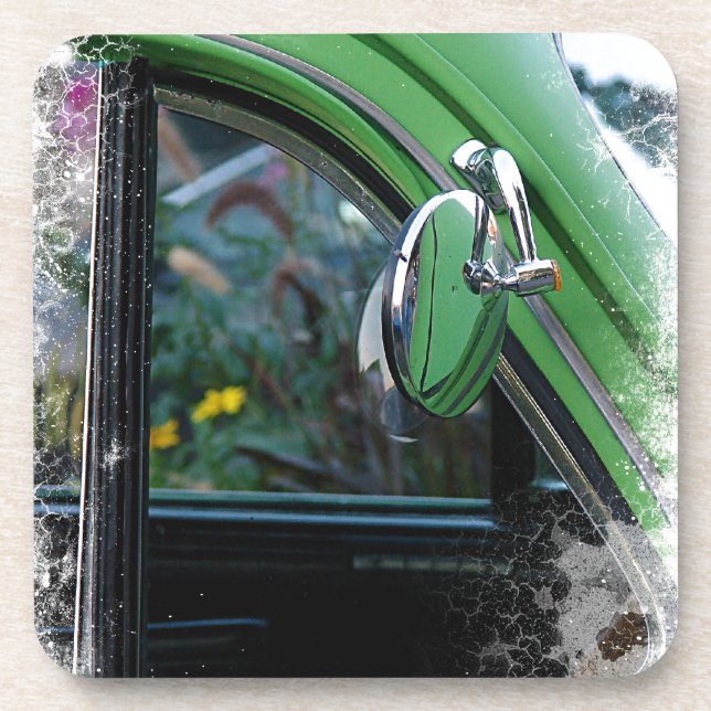 Vintage Car Mirror Coaster (Front)