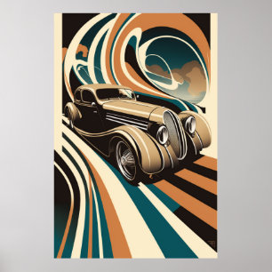 Vintage car  poster