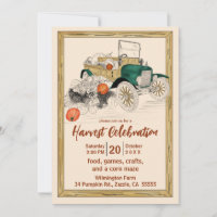 Vintage Car Pumpkin Harvest