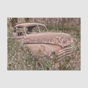 Vintage Car Retro Rustic Old Tissue Paper