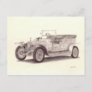 Vintage Car: Rolls Royce Silver Ghost Postcard