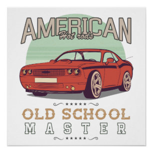 Vintage Car Shirt   70Th Retro Vintage Gift Poster